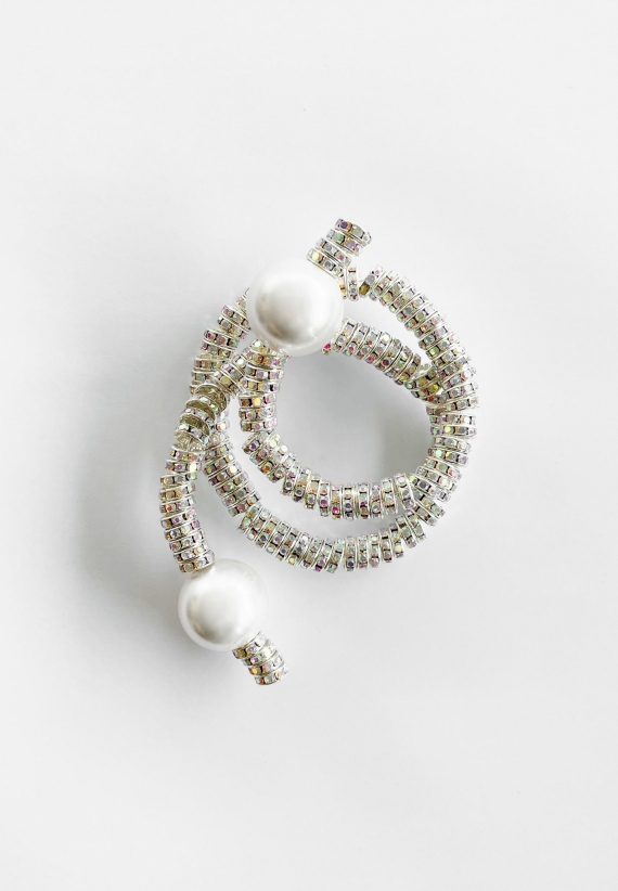 Pearl Octopuss.y Silver Diamond Bracelet