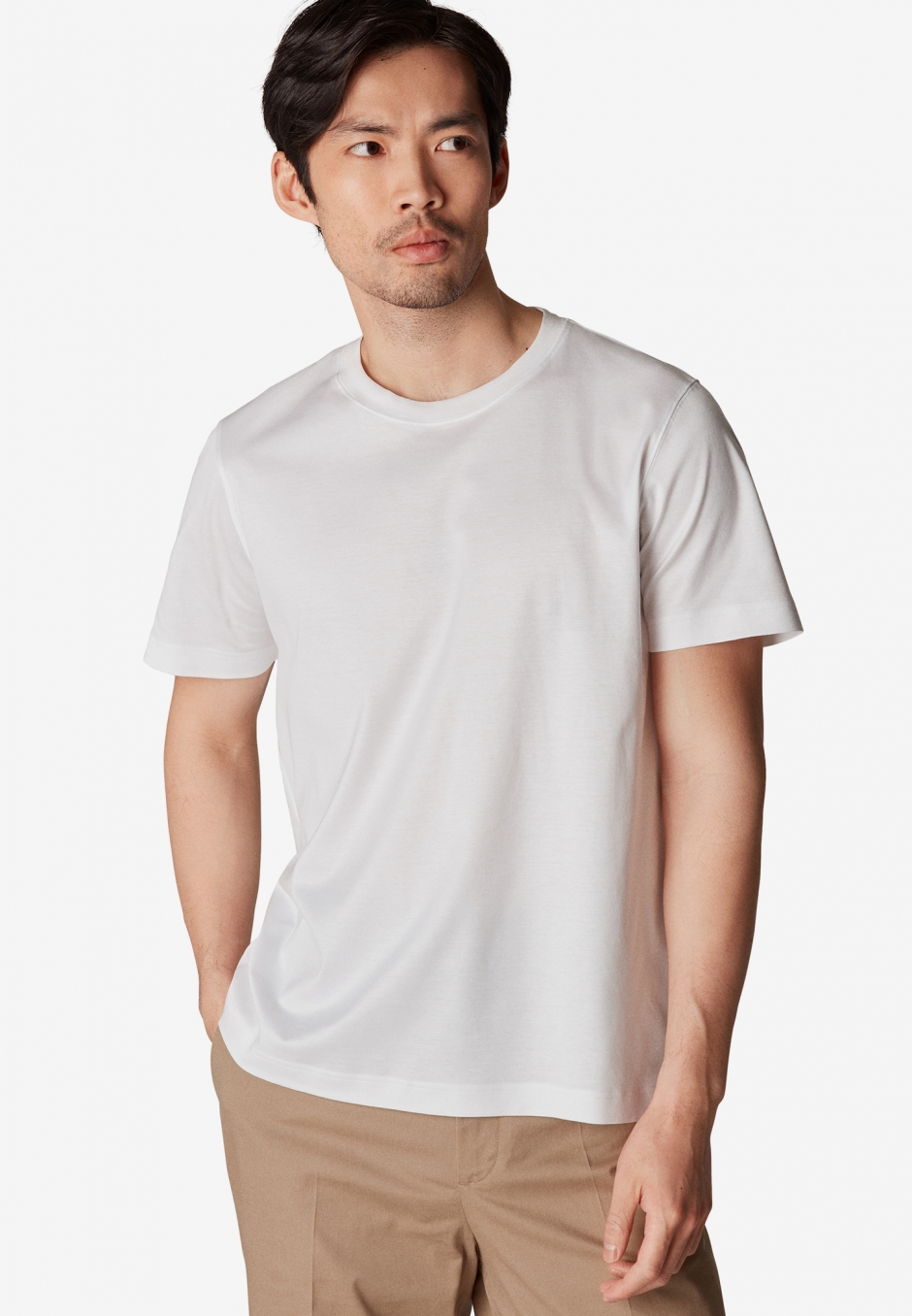 Eton White Filo di Scozia T-shirt