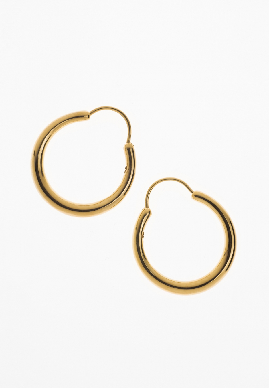 All Blues Snake Earrings Large Thin Polished Gold