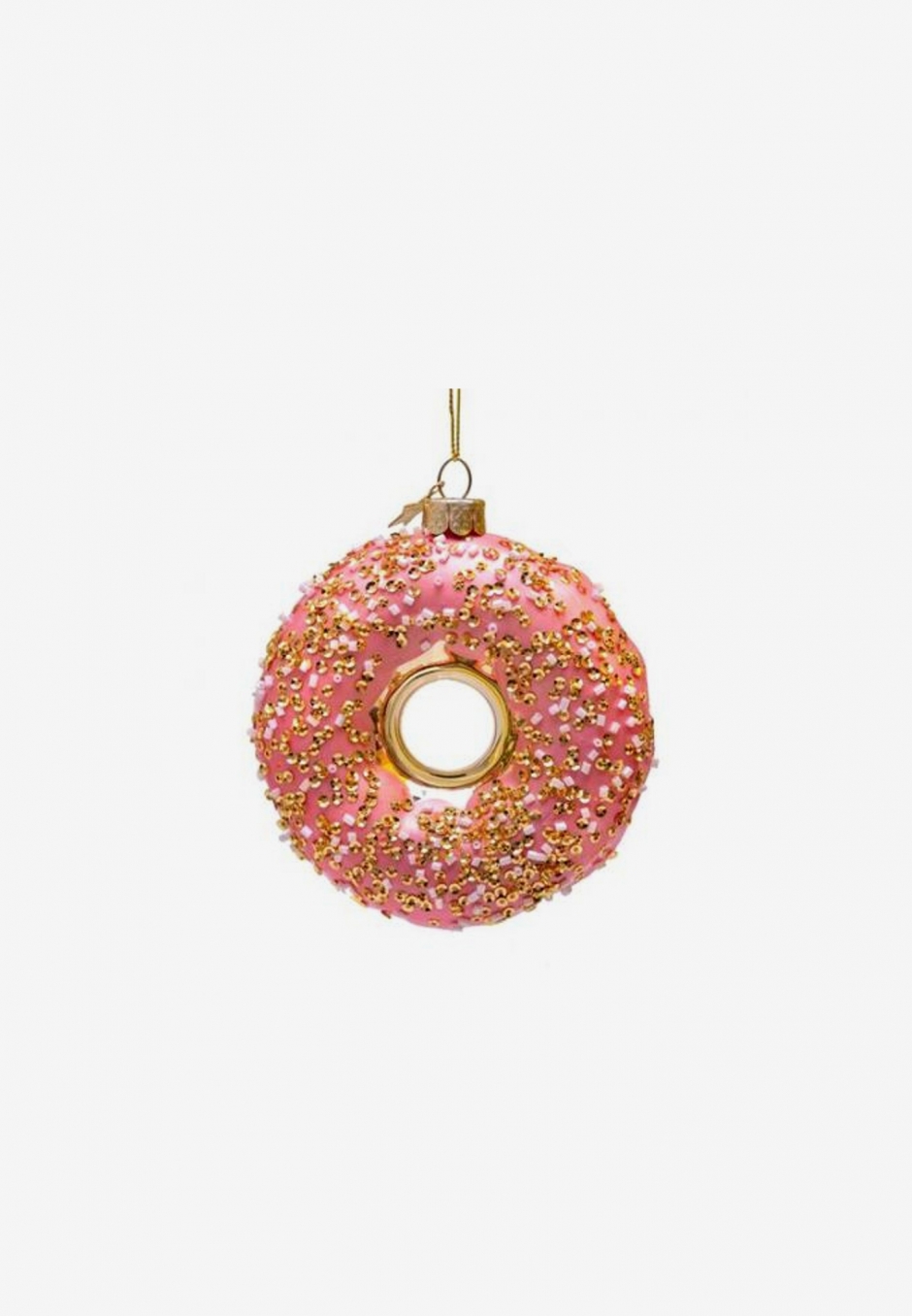 Vondels Ornament Glass Orange Donut