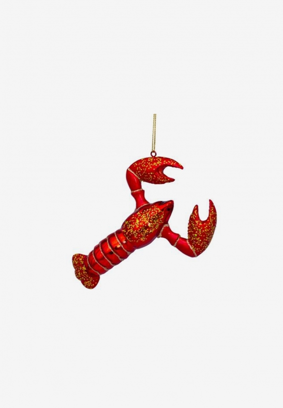 Vondels Ornament Glass Red Lobster