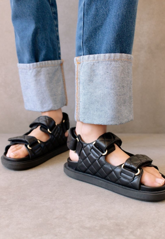 Alohas Hook-Loop Leather Sandals