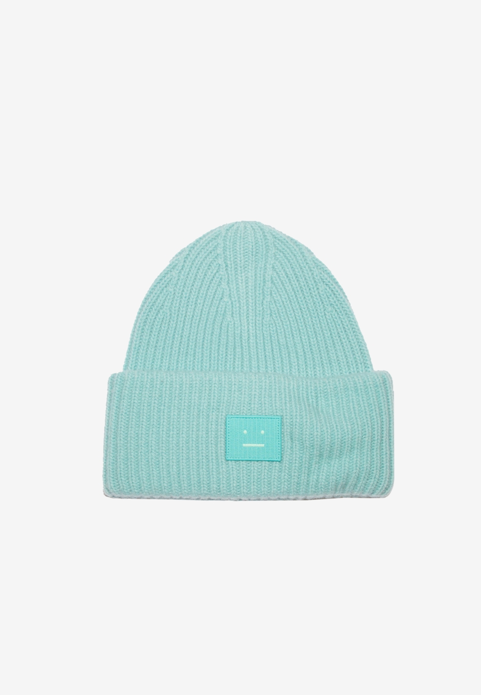 Acne Studios Ribbed Beanie Hat Turquoise Blue