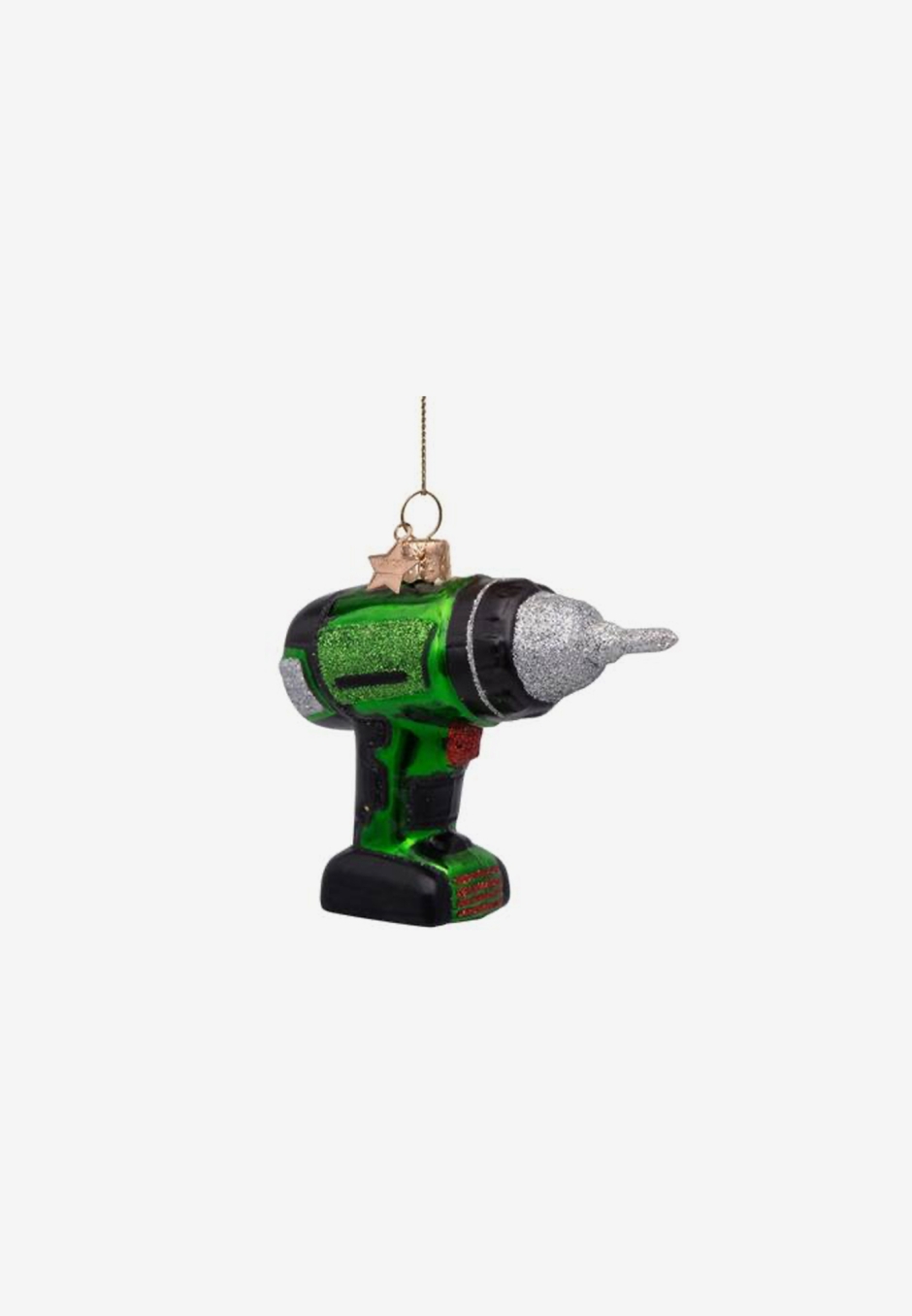 Vondels Ornament Glass Green Drill Machine