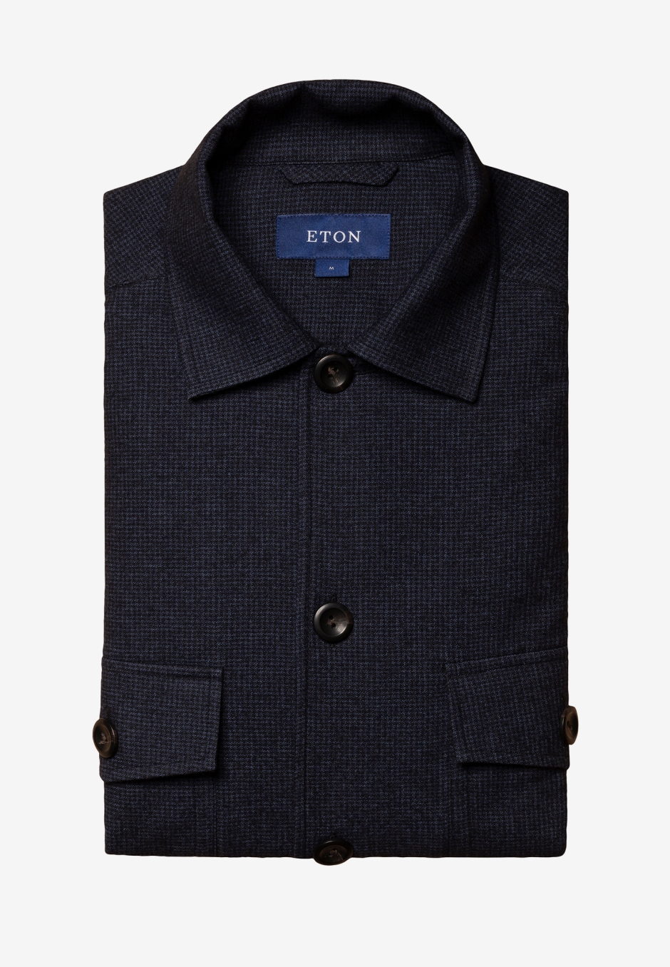 Eton Cotton-Wool-Cashmere Flannel Overshirt